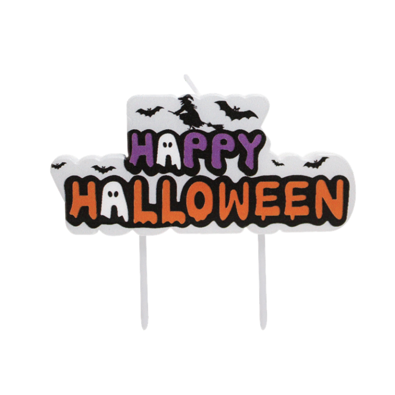 ハッピーハロウィーンの文字キャンドル